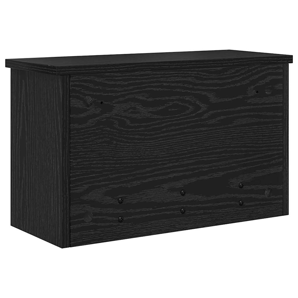 Wandmontierter nachttisch Schwarz Eichen-Optik 50 x 20 x 30 cm