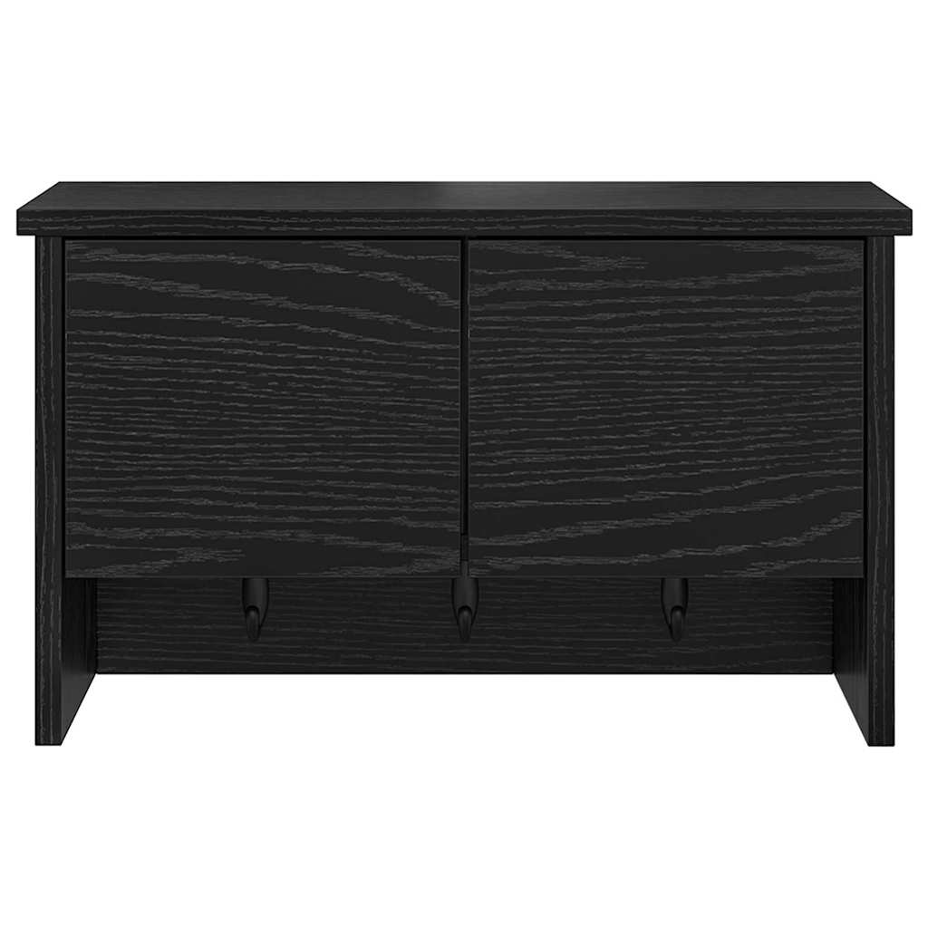 Wandmontierter nachttisch Schwarz Eichen-Optik 50 x 20 x 30 cm