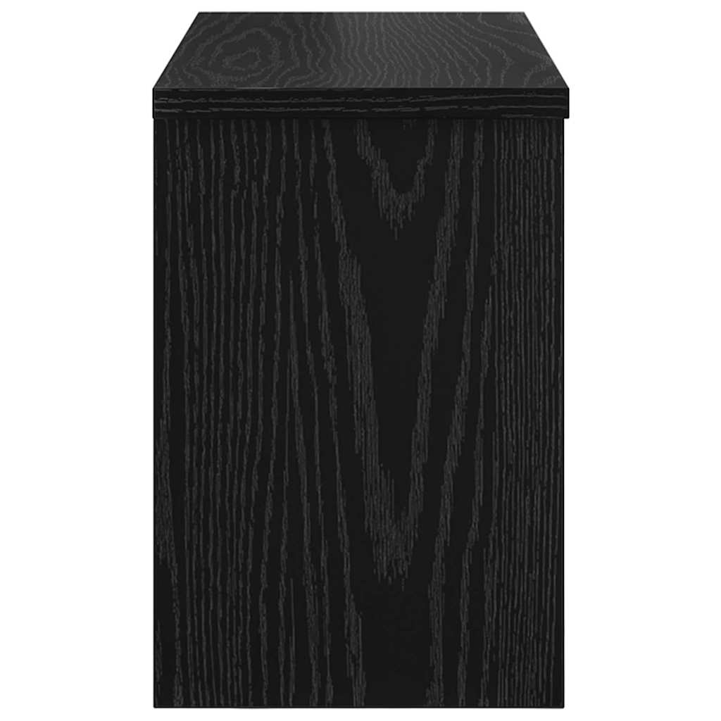 Wandmontierter nachttisch Schwarz Eichen-Optik 50 x 20 x 30 cm