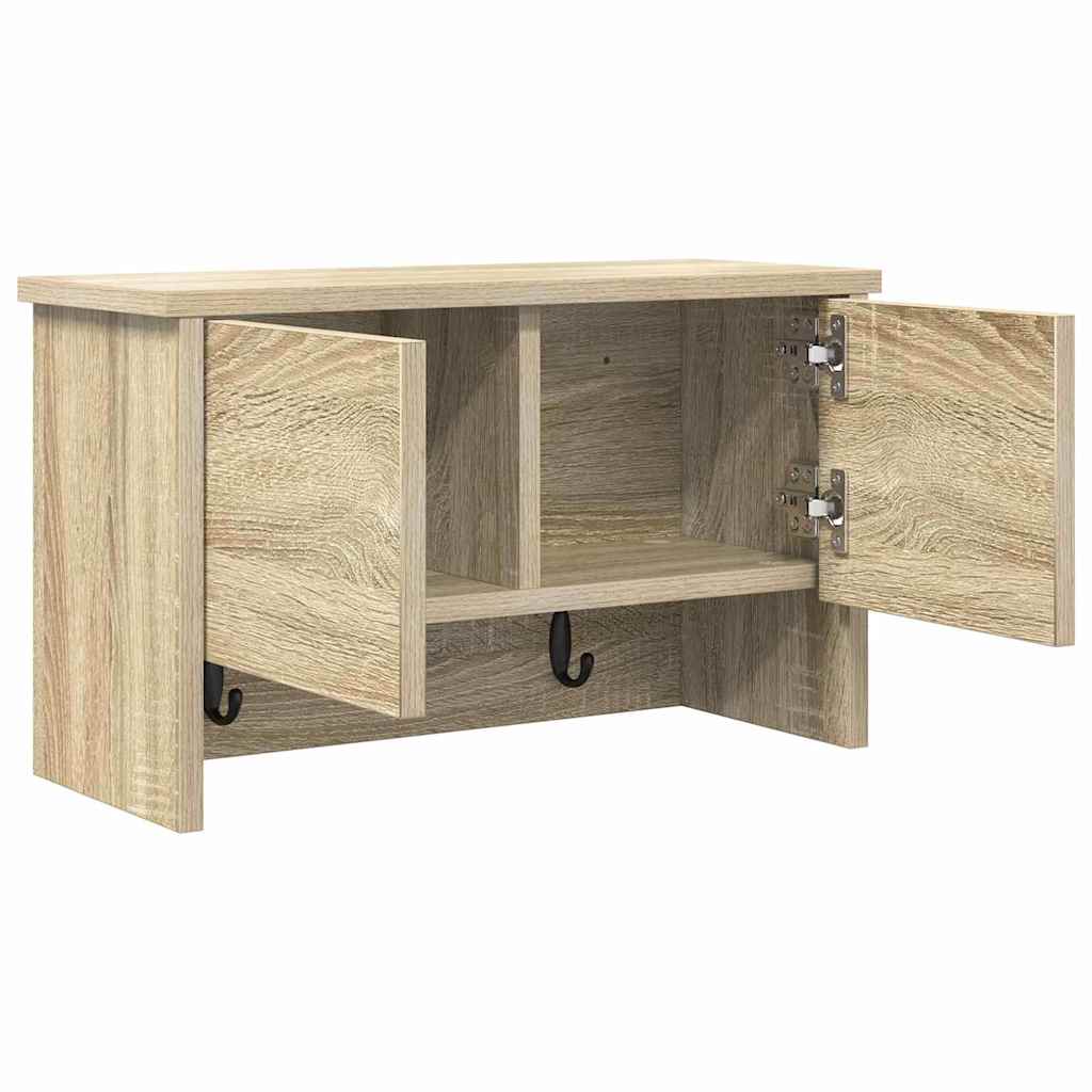 Wandmontierter nachttisch mit Tür Sonoma-Eiche 50 x 20 x 30 cm