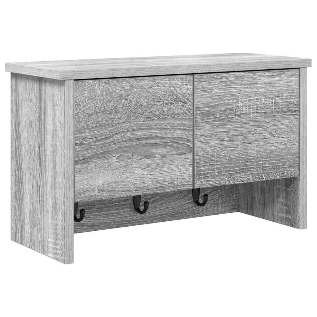Wandmontierter nachttisch mit Tür Graues Sonoma 50 x 20 x 30 cm