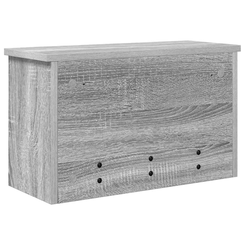 Wandmontierter nachttisch mit Tür Graues Sonoma 50 x 20 x 30 cm