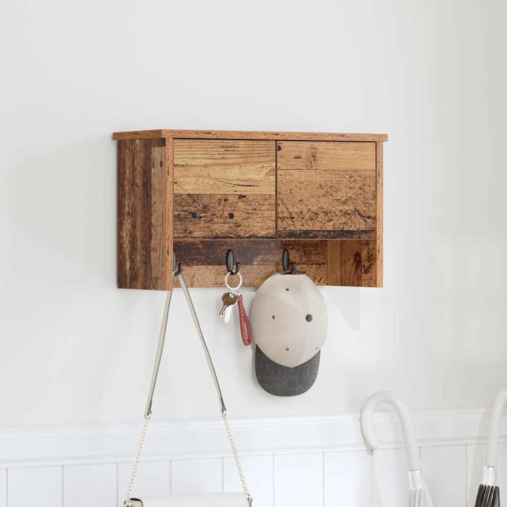 Wandmontierter nachttisch Altholz 50 x 20 x 30 cm Holzwerkstoff