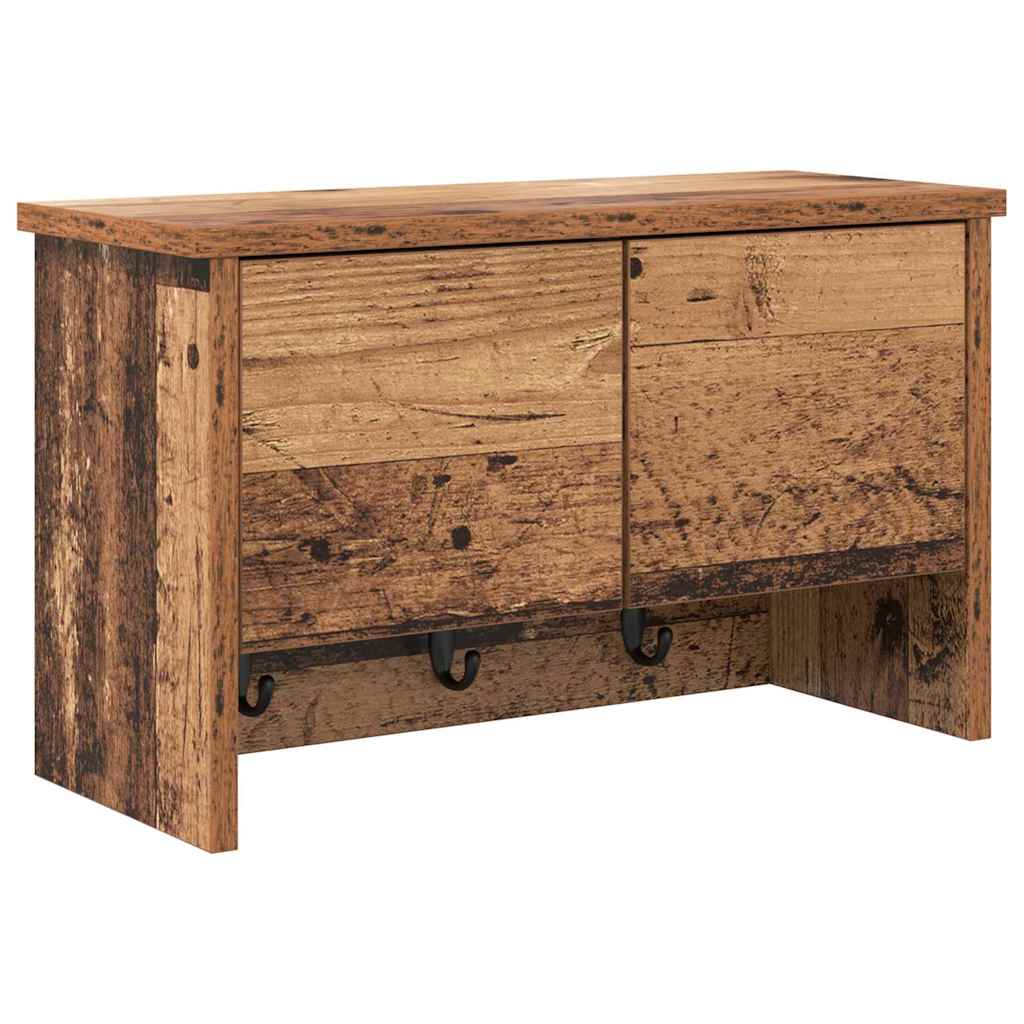Wandmontierter nachttisch Altholz 50 x 20 x 30 cm Holzwerkstoff