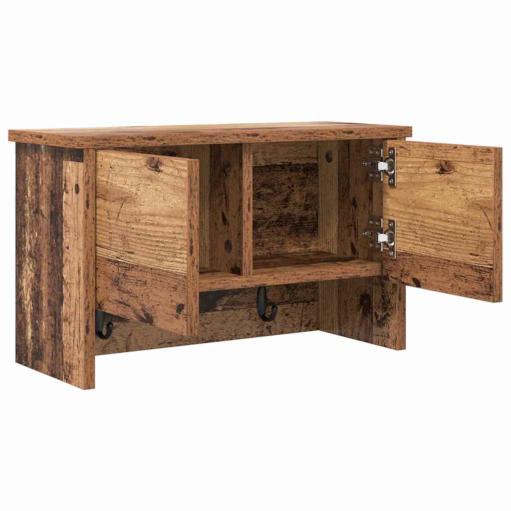 Wandmontierter nachttisch Altholz 50 x 20 x 30 cm Holzwerkstoff