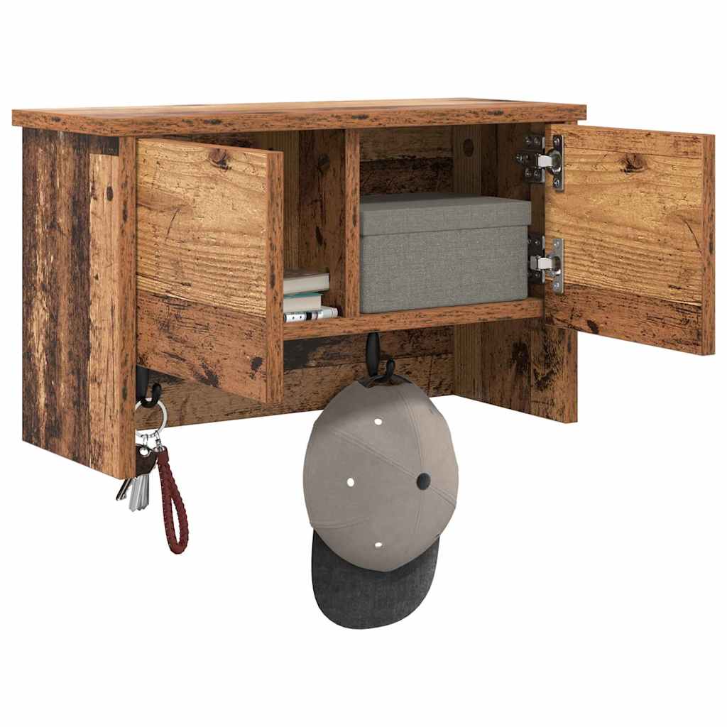 Wandmontierter nachttisch Altholz 50 x 20 x 30 cm Holzwerkstoff