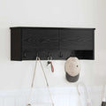 Wandmontierter nachttisch Schwarz Eichen-Optik 80 x 20 x 30 cm