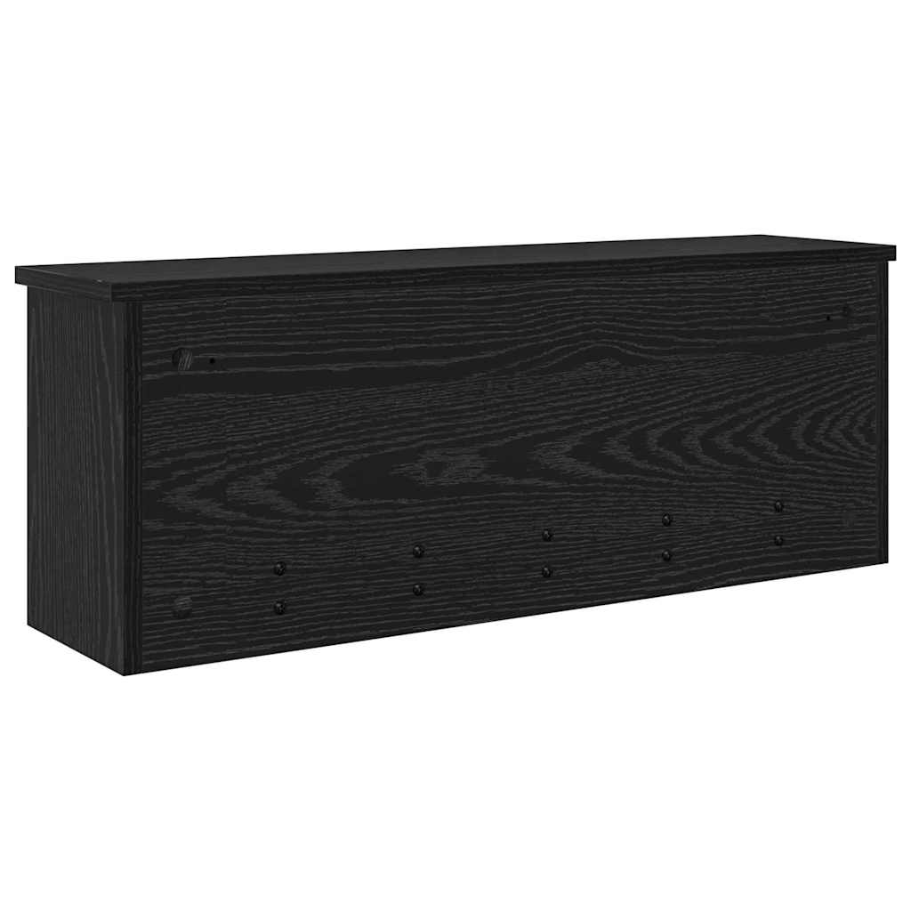 Wandmontierter nachttisch Schwarz Eichen-Optik 80 x 20 x 30 cm