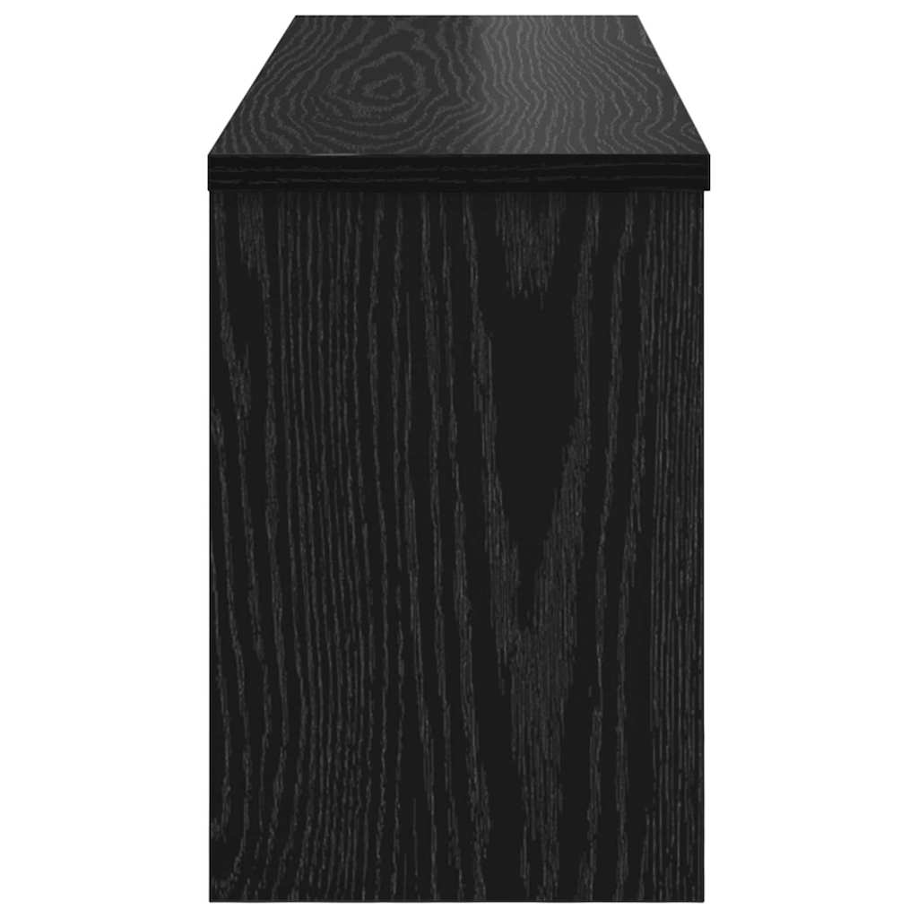 Wandmontierter nachttisch Schwarz Eichen-Optik 80 x 20 x 30 cm