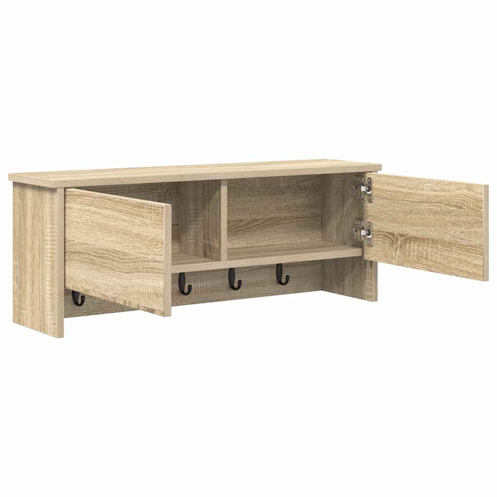 Wandmontierter nachttisch mit Tür Sonoma-Eiche 80 x 20 x 30 cm