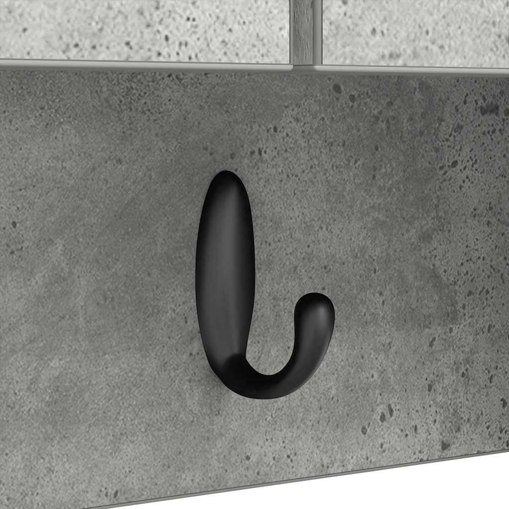 Wandmontierter nachttisch mit Regal Beton Grau 80 x 20 x 30 cm