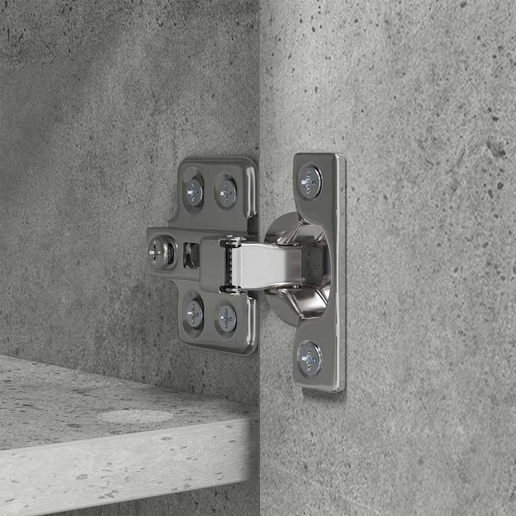 Wandmontierter nachttisch mit Regal Beton Grau 80 x 20 x 30 cm