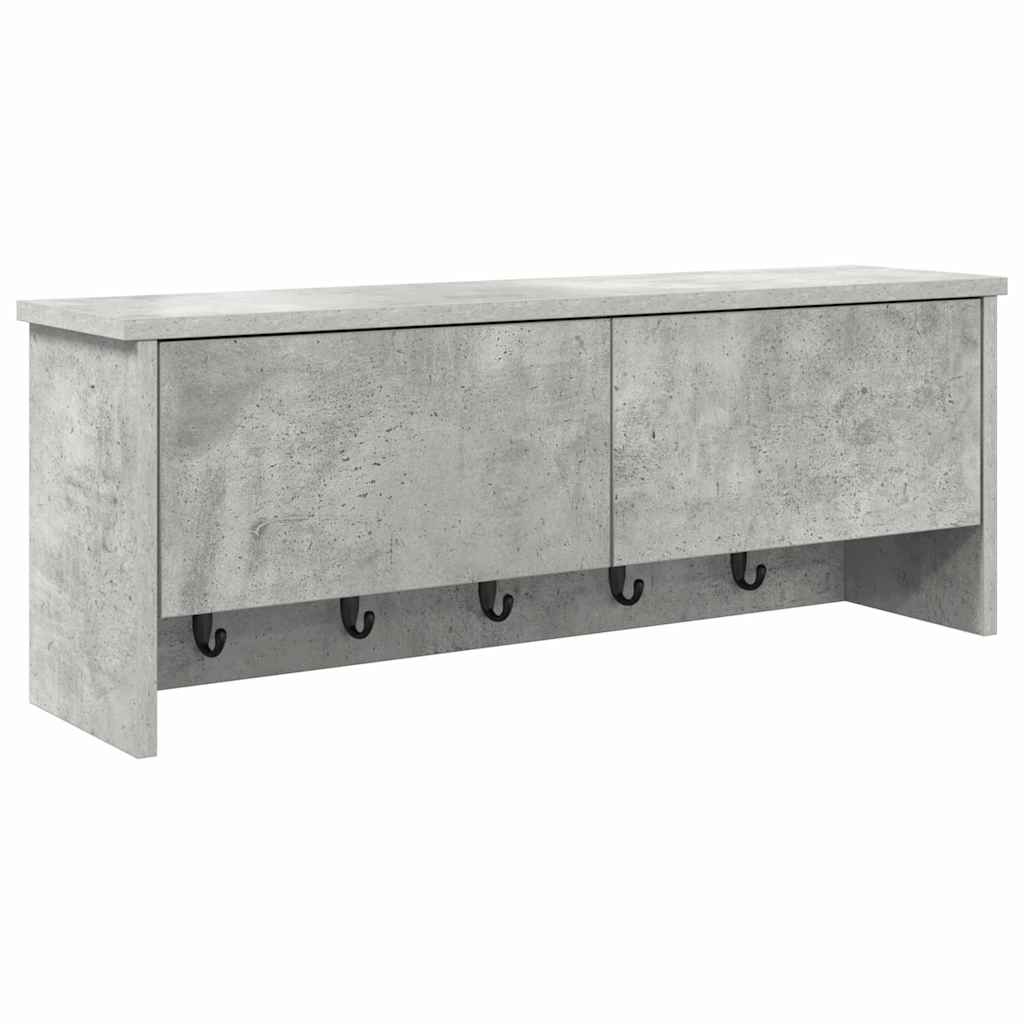 Wandmontierter nachttisch mit Regal Beton Grau 80 x 20 x 30 cm