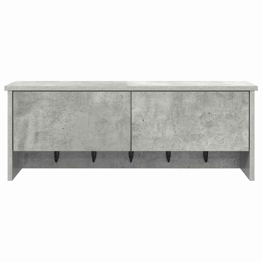 Wandmontierter nachttisch mit Regal Beton Grau 80 x 20 x 30 cm