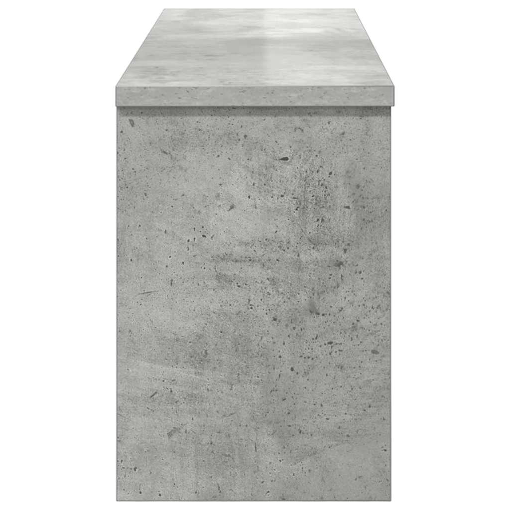 Wandmontierter nachttisch mit Regal Beton Grau 80 x 20 x 30 cm