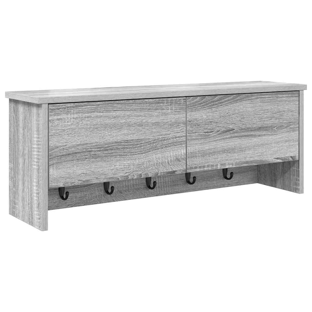 Wandmontierter nachttisch mit Tür Graues Sonoma 80 x 20 x 30 cm