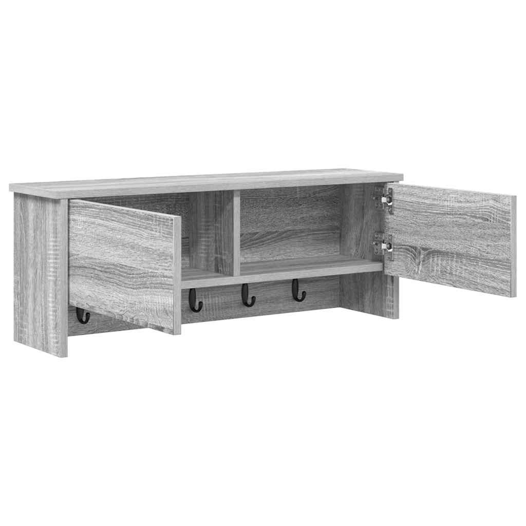 Wandmontierter nachttisch mit Tür Graues Sonoma 80 x 20 x 30 cm