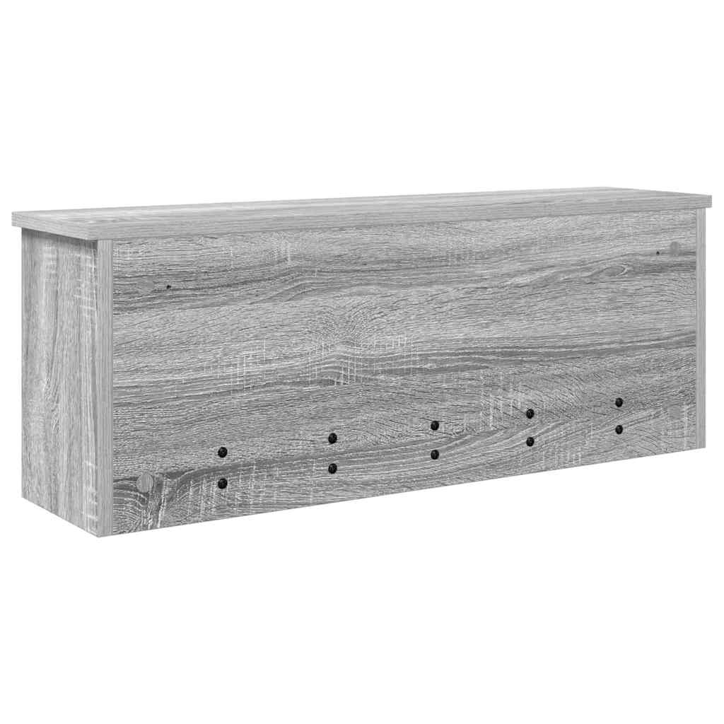 Wandmontierter nachttisch mit Tür Graues Sonoma 80 x 20 x 30 cm