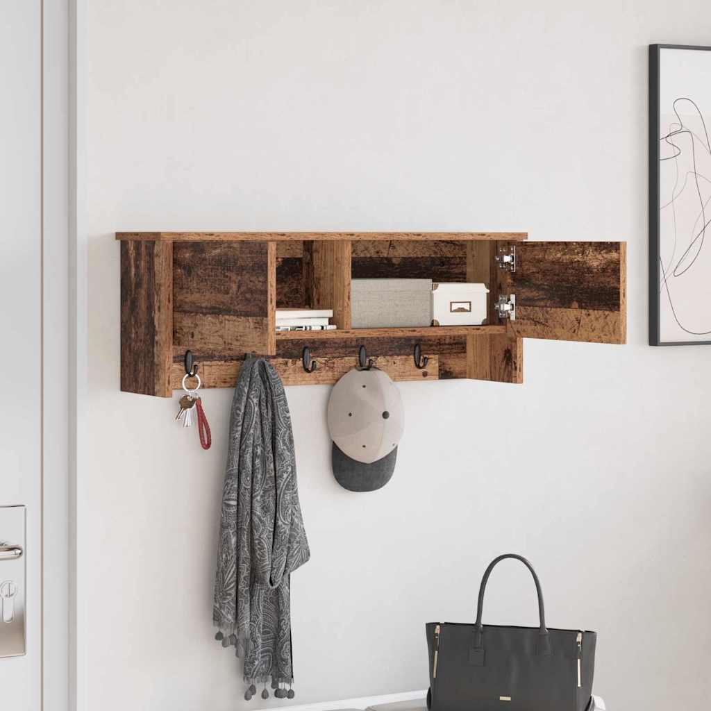 Wandmontierter nachttisch Altholz 80 x 20 x 30 cm Holzwerkstoff