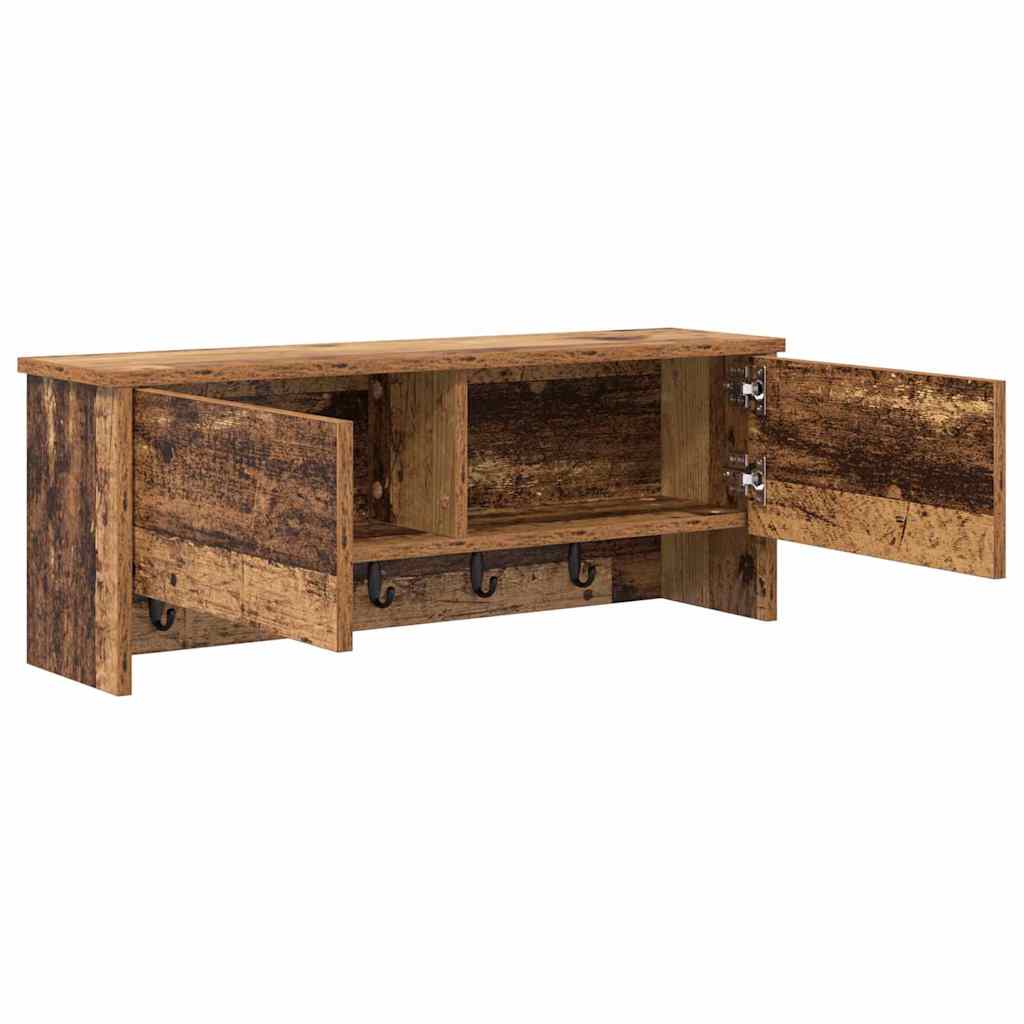 Wandmontierter nachttisch Altholz 80 x 20 x 30 cm Holzwerkstoff