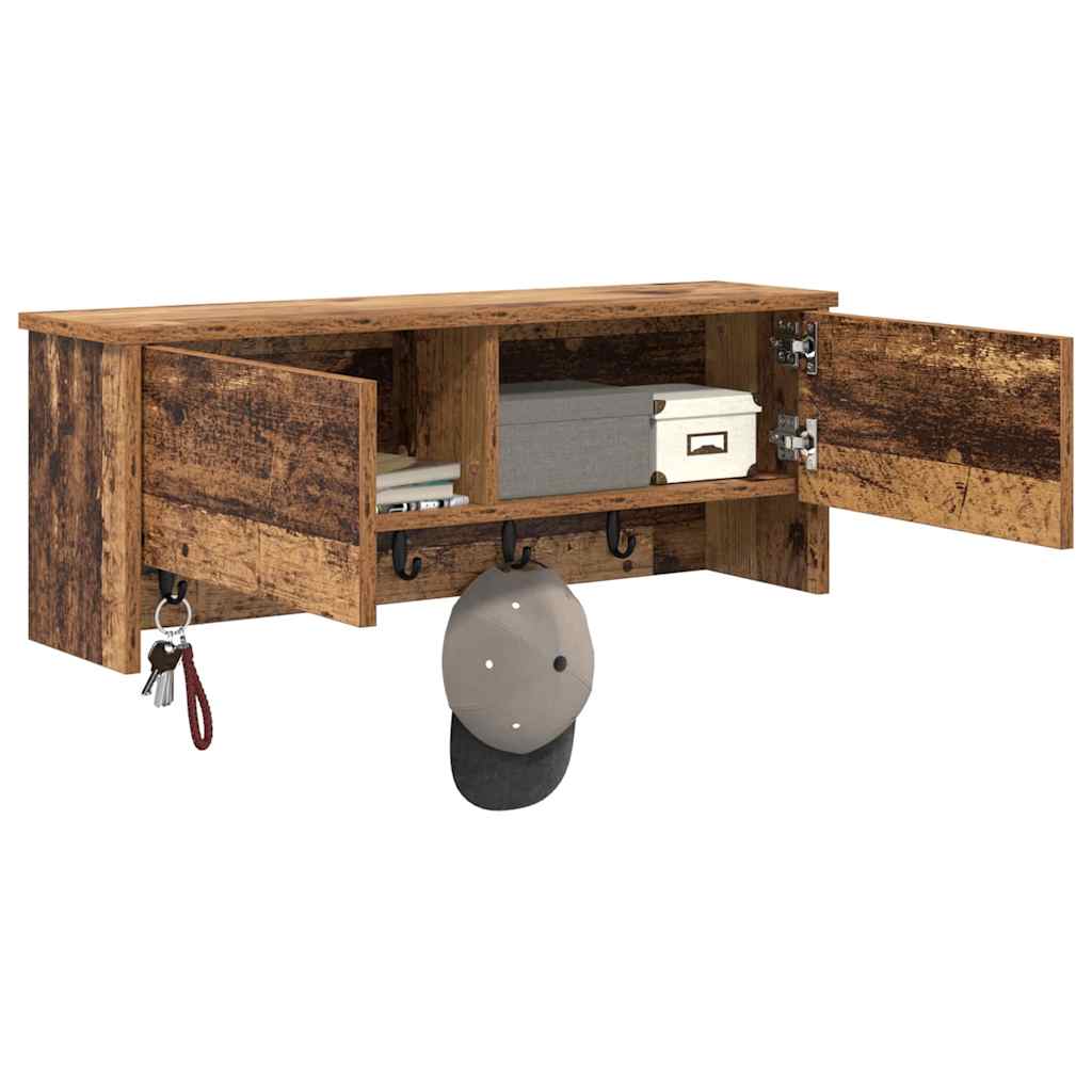 Wandmontierter nachttisch Altholz 80 x 20 x 30 cm Holzwerkstoff