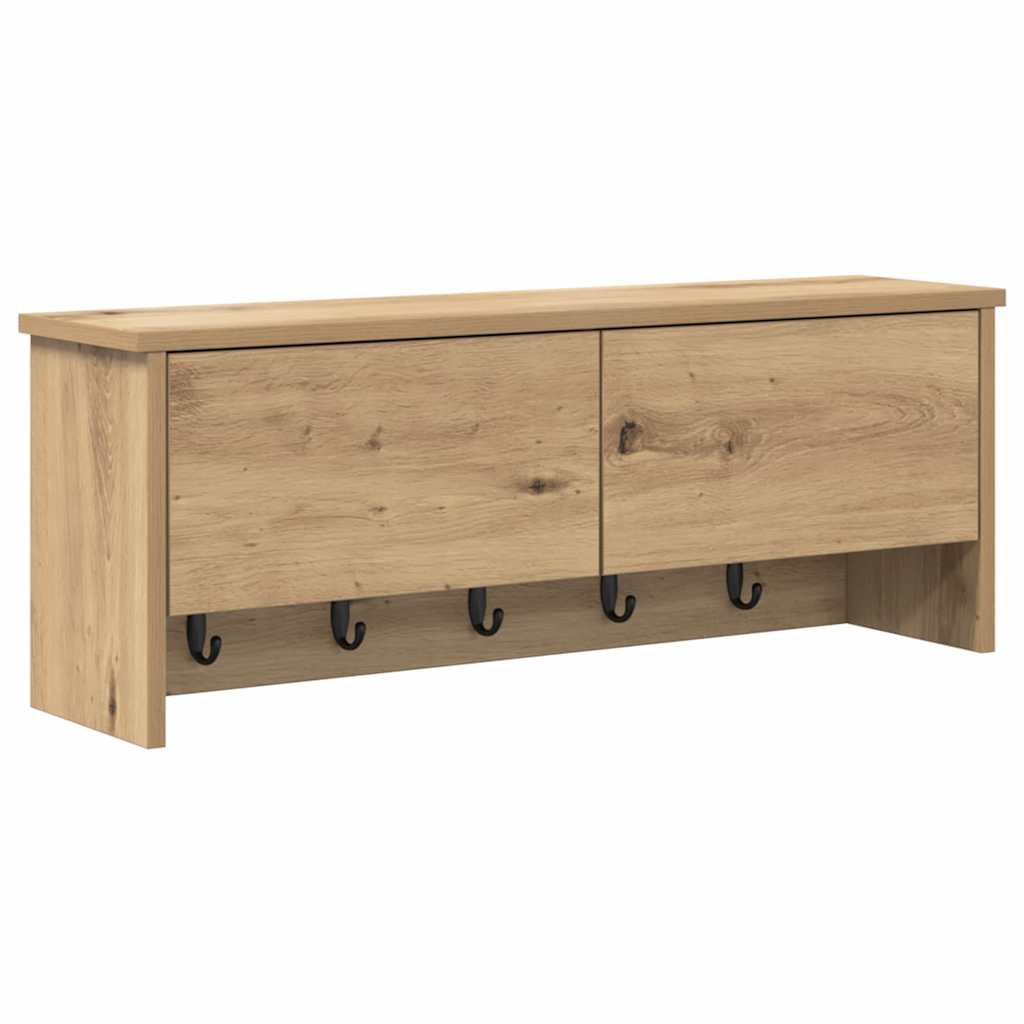 Wandmontierter nachttisch mit Tür Artisan-Eiche 80 x 20 x 30 cm