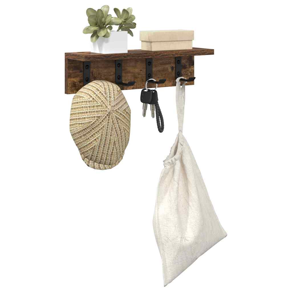 Wandmontierter nachttisch Geräucherte Eiche 40 x 10,5 x 10,5 cm