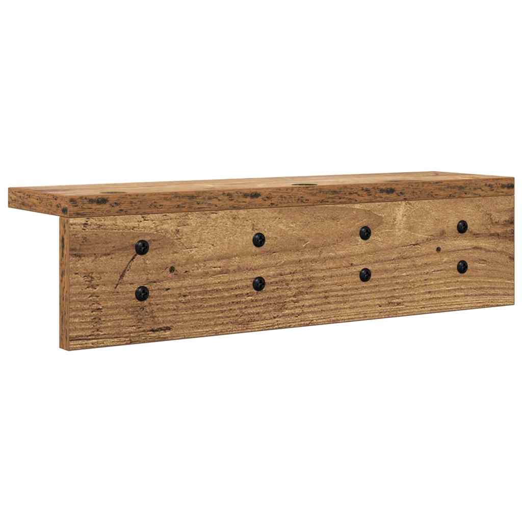 Wandmontierter nachttisch Altholz 40 x 10,5 x 10,5 cm