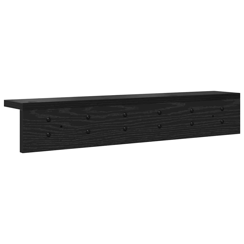 Wandmontierter nachttisch Wandmontiert Schwarz Eichen-Optik