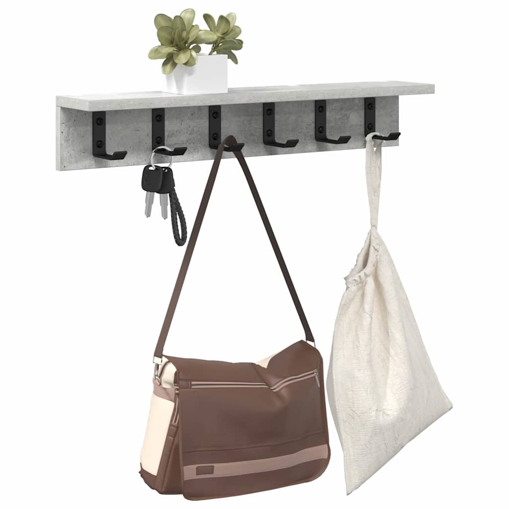 Wandmontierter nachttisch Beton Grau 60 x 10.5 x 10.5 cm