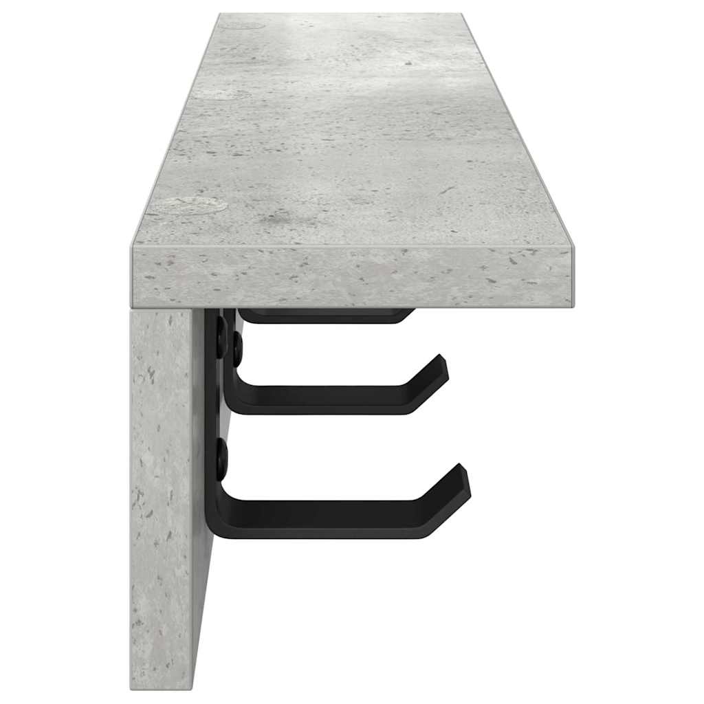 Wandmontierter nachttisch Beton Grau 60 x 10.5 x 10.5 cm