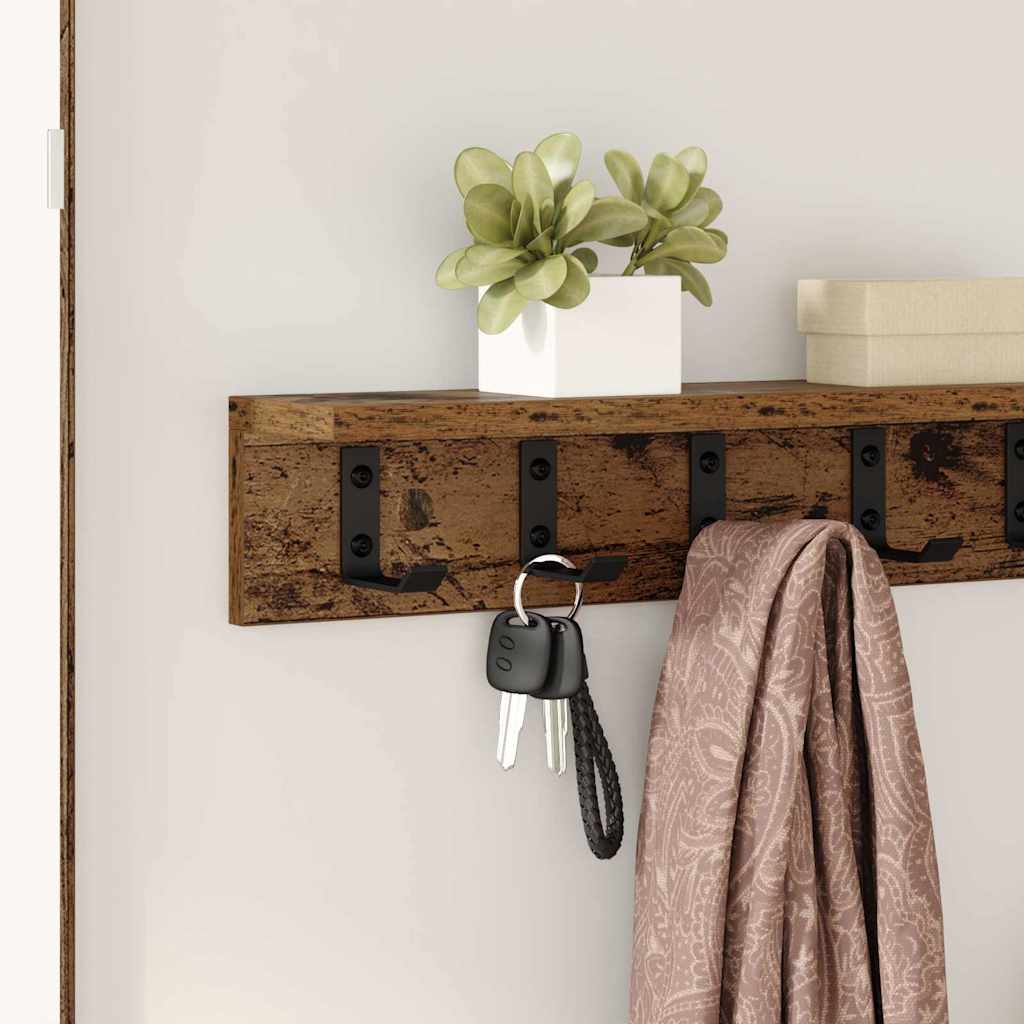 Wandmontierter nachttisch Altholz 60 x 10.5 x 10.5 cm