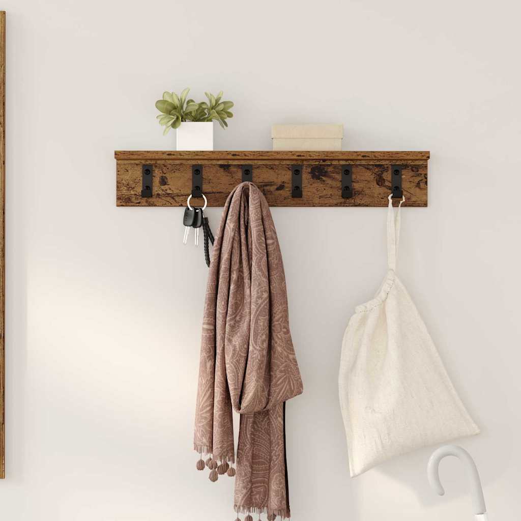 Wandmontierter nachttisch Altholz 60 x 10.5 x 10.5 cm
