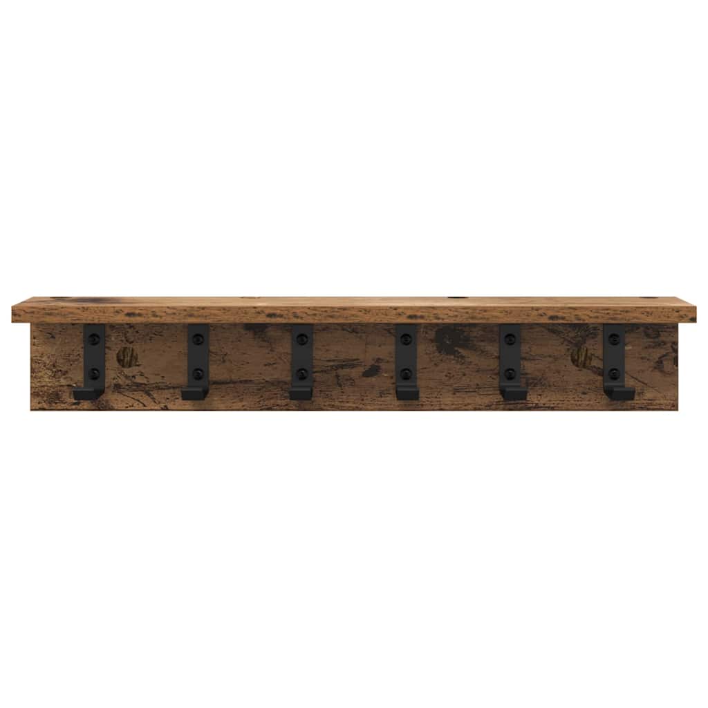 Wandmontierter nachttisch Altholz 60 x 10.5 x 10.5 cm