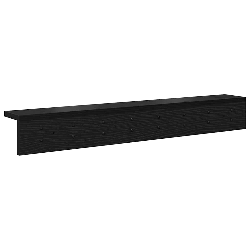 Wandmontierter nachttisch Wandmontiert Schwarz Eichen-Optik