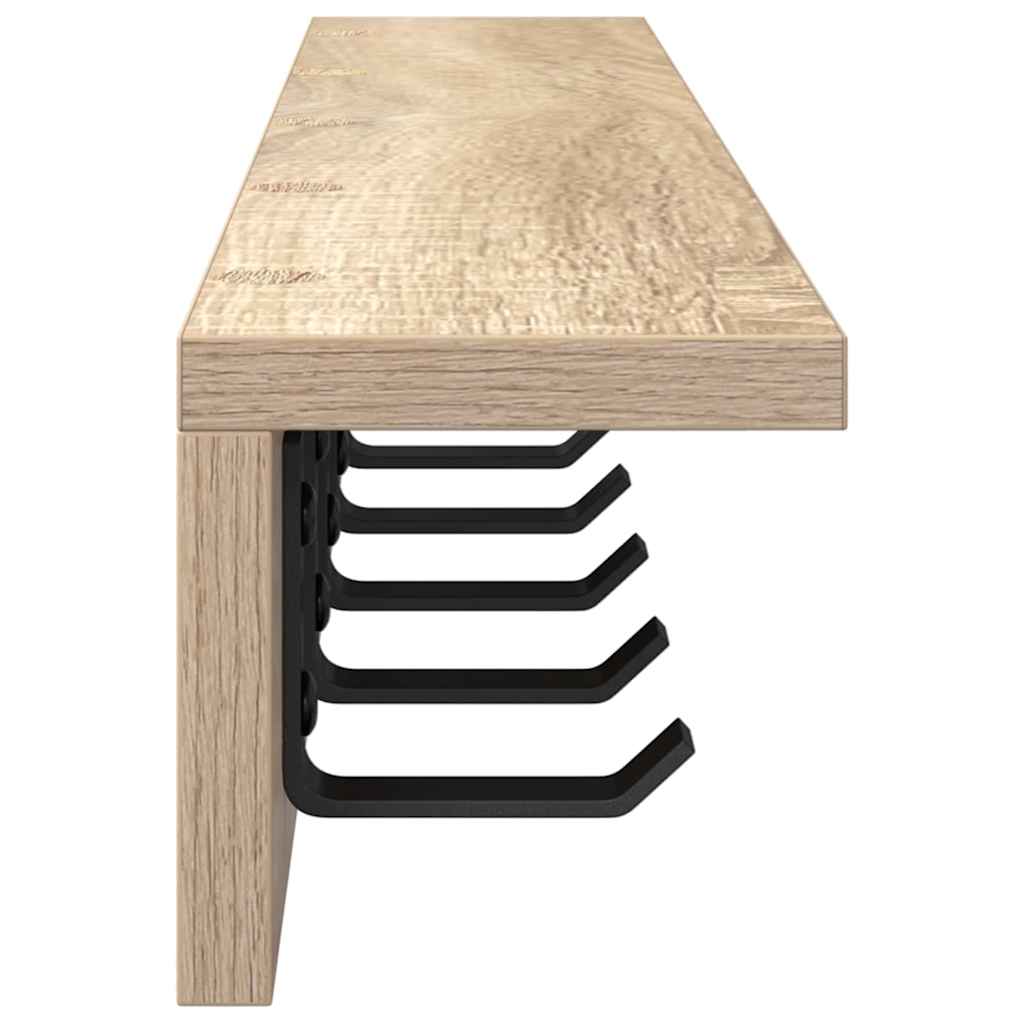 Wandmontierter nachttisch Sonoma-Eiche 80 x 10,5 x 10,5 cm