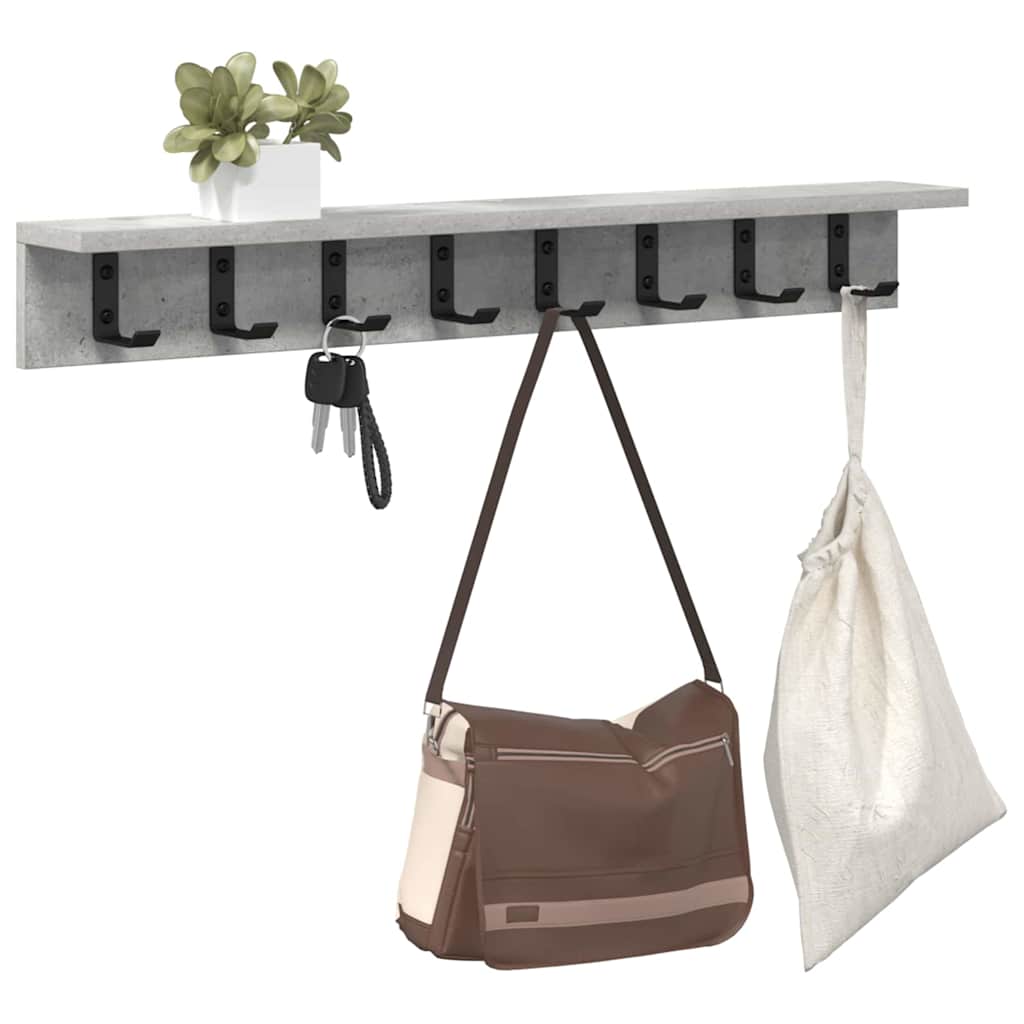 Wandmontierter nachttisch Beton Grau 80 x 10,5 x 10,5 cm