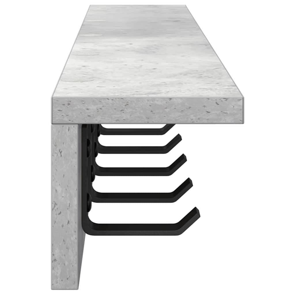 Wandmontierter nachttisch Beton Grau 80 x 10,5 x 10,5 cm
