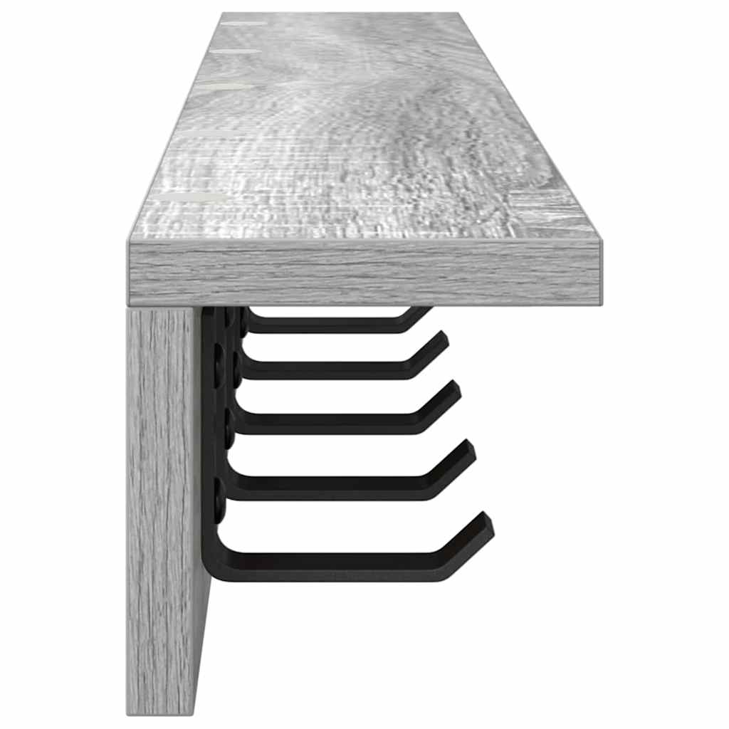 Wandmontierter nachttisch Graues Sonoma 80 x 10,5 x 10,5 cm