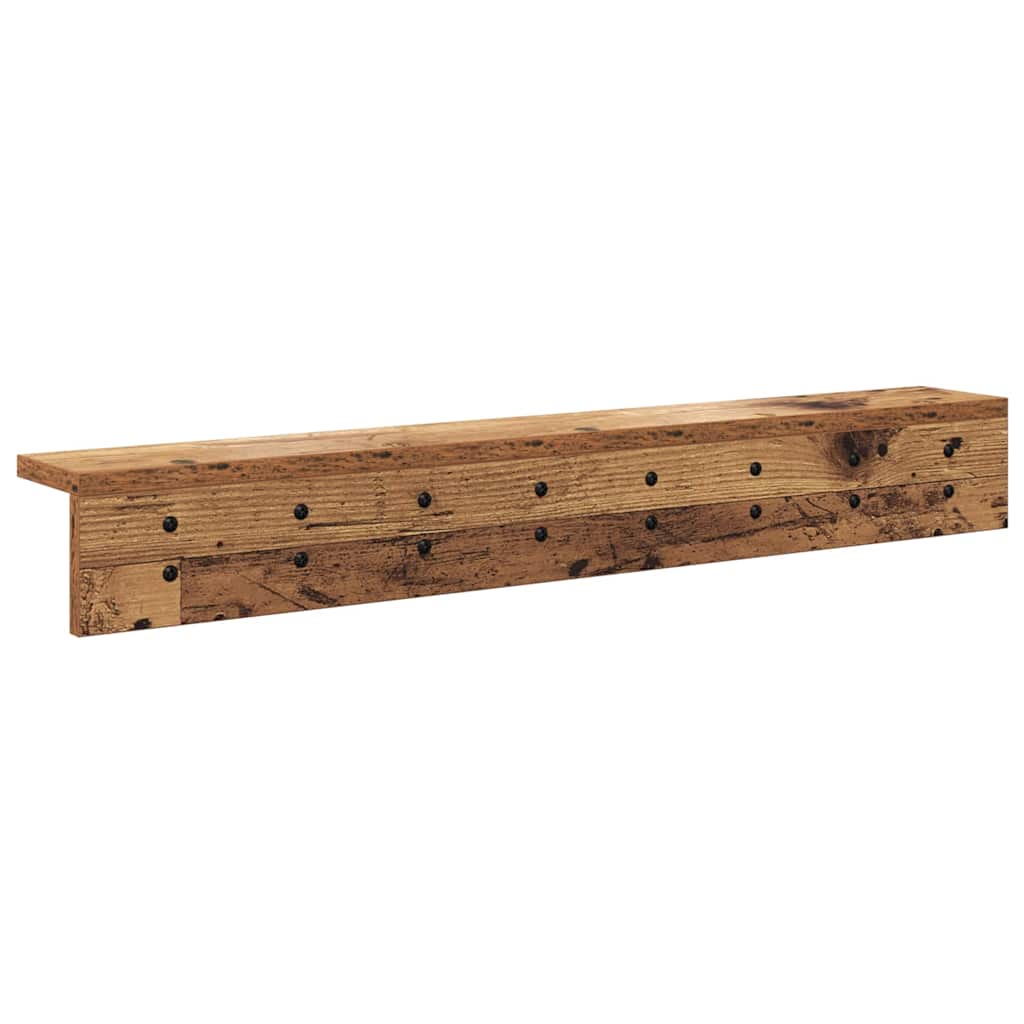 Wandmontierter nachttisch Altholz 80 x 10,5 x 10,5 cm