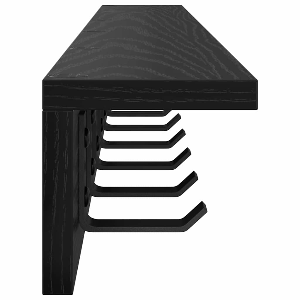 Wandmontierter nachttisch Wandmontiert Schwarz Eichen-Optik