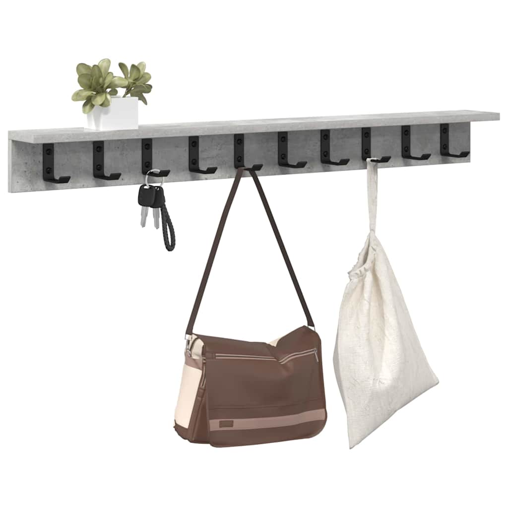 Wandmontierter nachttisch Beton Grau 100 x 10,5 x 10,5 cm
