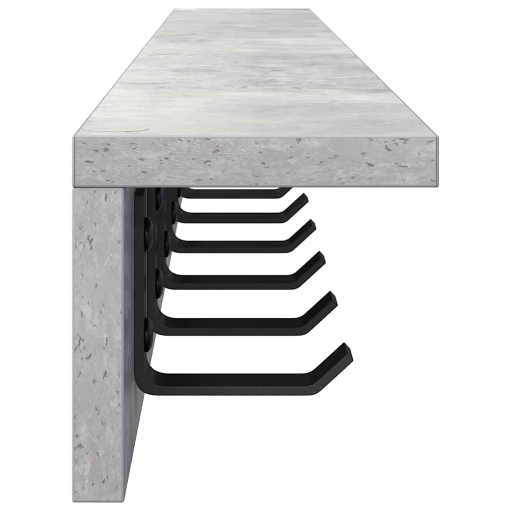 Wandmontierter nachttisch Beton Grau 100 x 10,5 x 10,5 cm