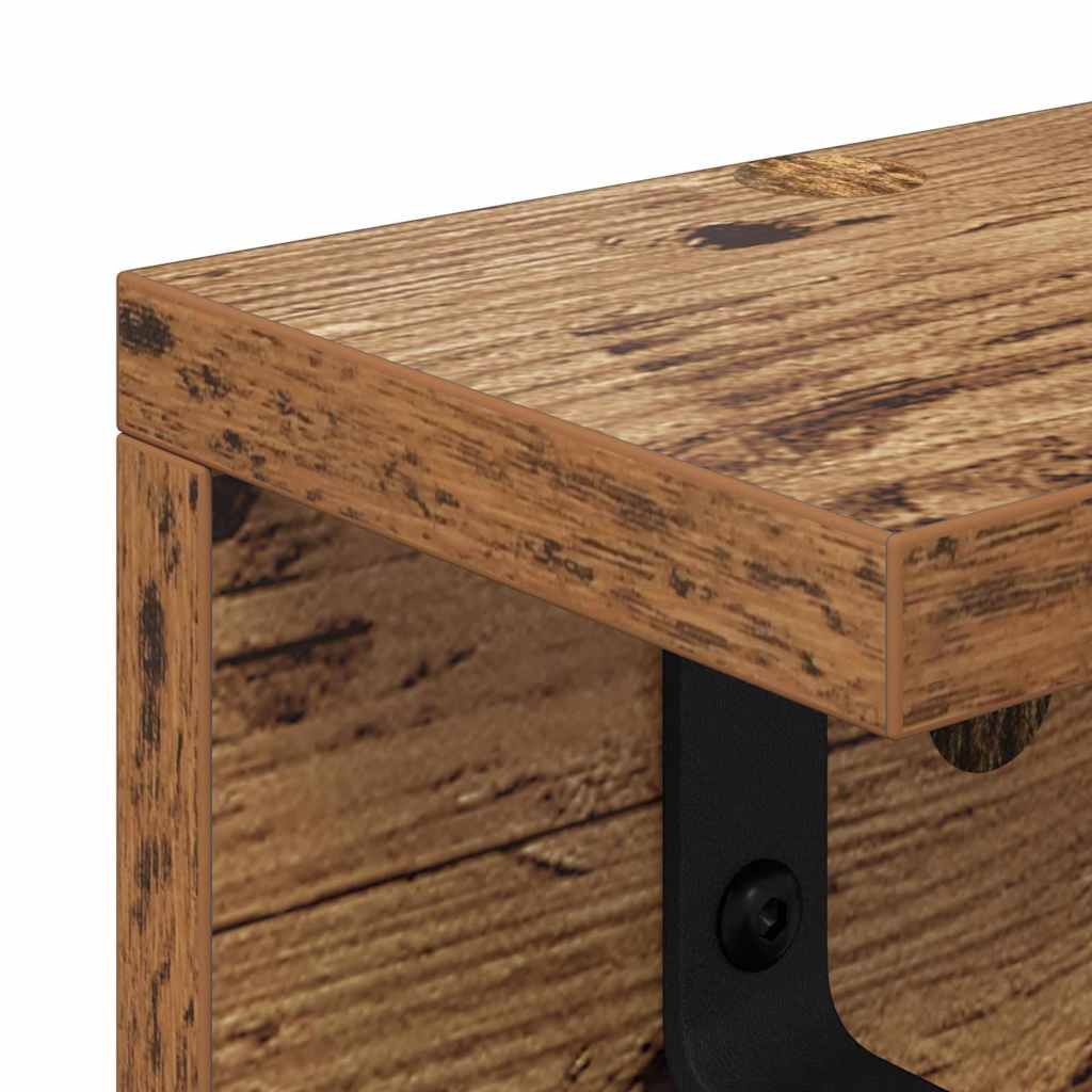 Wandmontierter nachttisch Altholz 100 x 10,5 x 10,5 cm