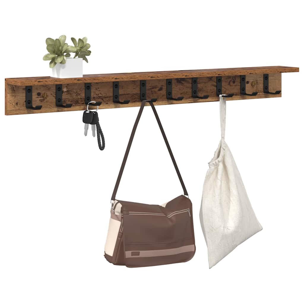 Wandmontierter nachttisch Altholz 100 x 10,5 x 10,5 cm
