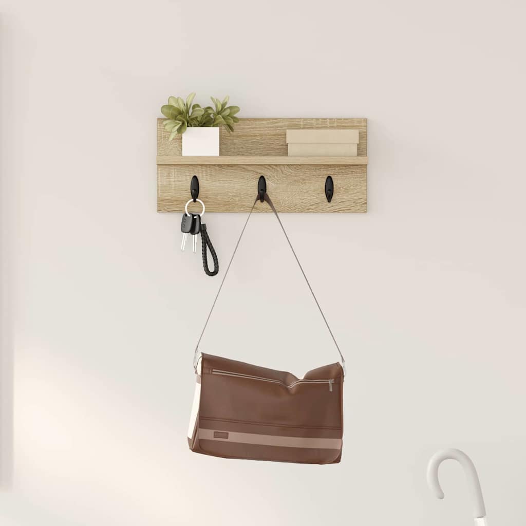 Wandmontierter nachttisch Sonoma-Eiche 40 x 10,5 x 18 cm