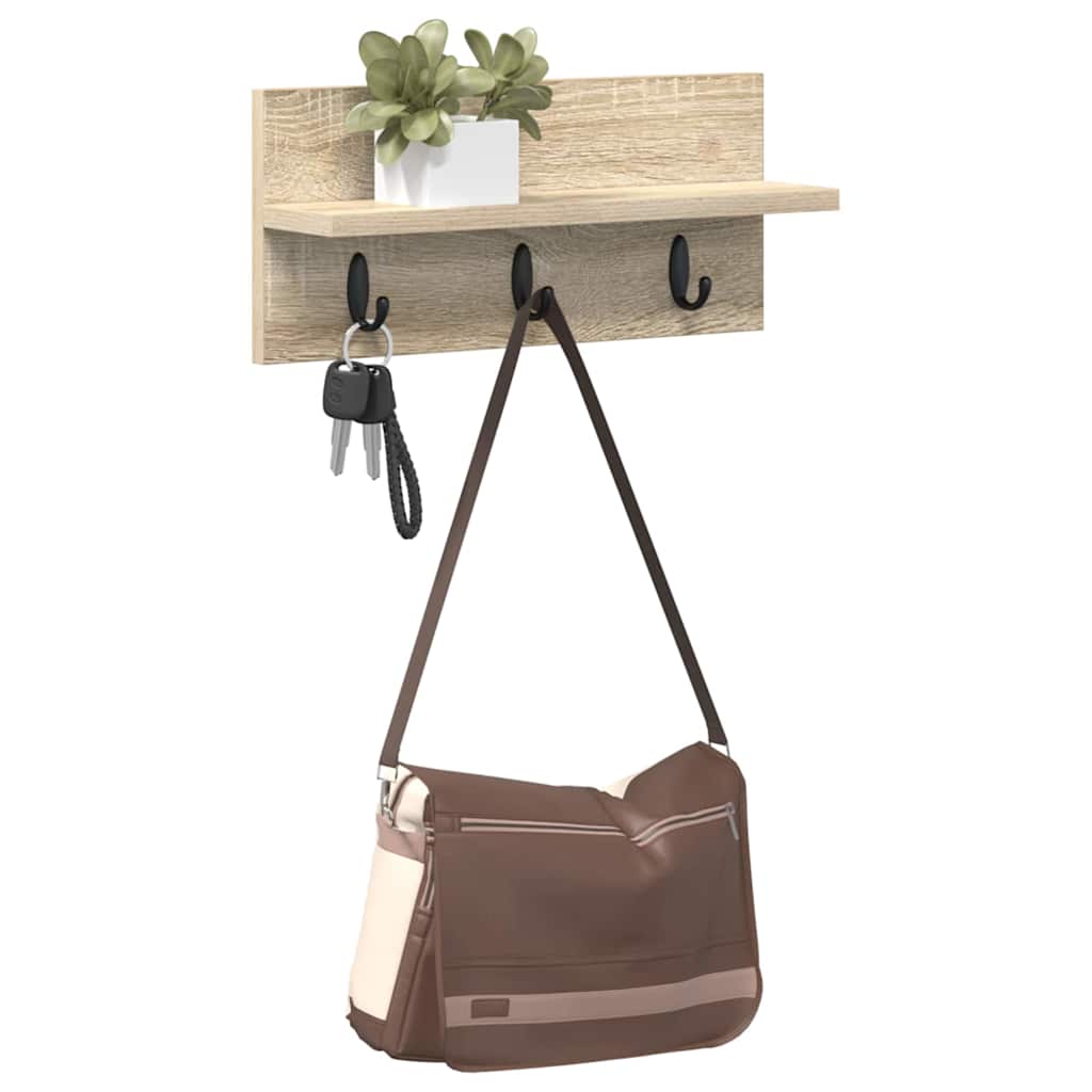 Wandmontierter nachttisch Sonoma-Eiche 40 x 10,5 x 18 cm