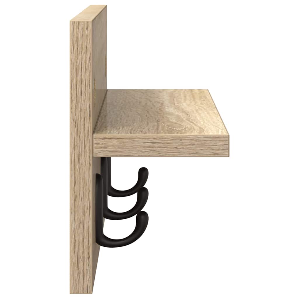 Wandmontierter nachttisch Sonoma-Eiche 40 x 10,5 x 18 cm