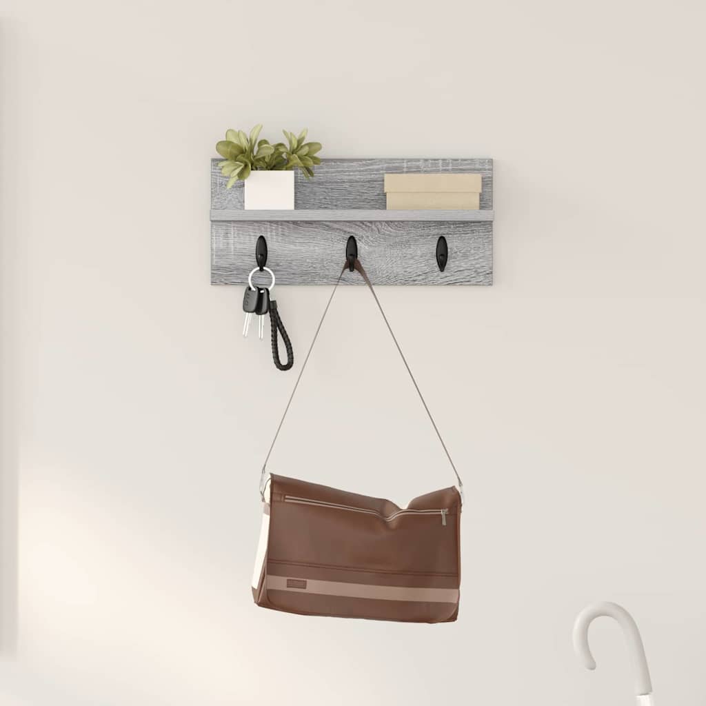 Wandmontierter nachttisch Graues Sonoma 40 x 10,5 x 18 cm
