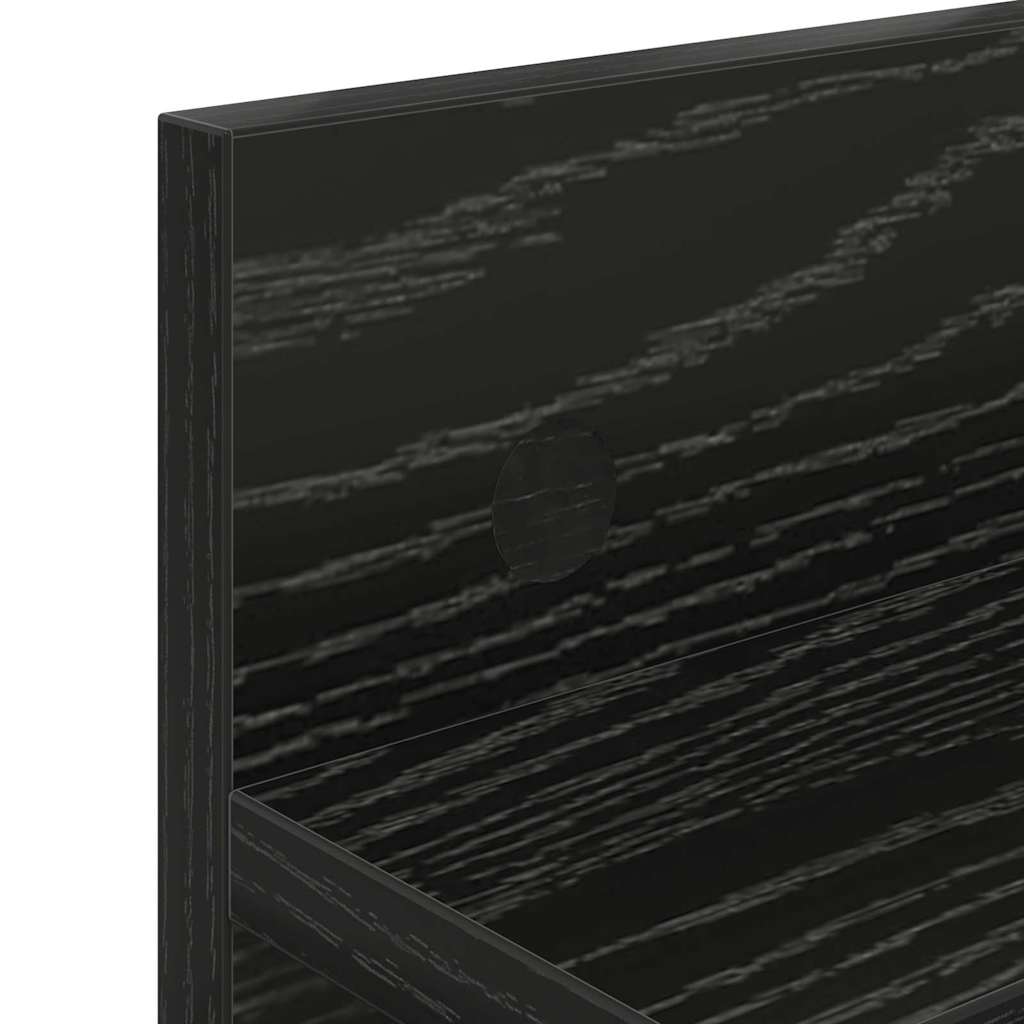 Wandmontierter nachttisch Wandmontiert Schwarz Eichen-Optik